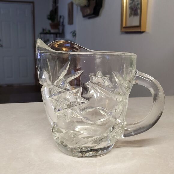 Anchor Hocking Early American Prescut Glass EAPC Clear Creamer - Picture 1 of 9